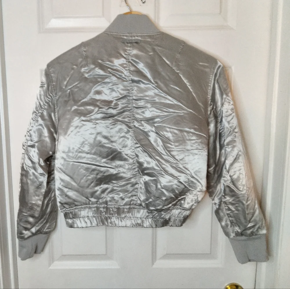 Elizabeth & James Royan Bomber Jacket Metallic Size S